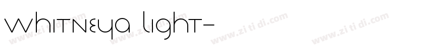WhitneyA Light字体转换